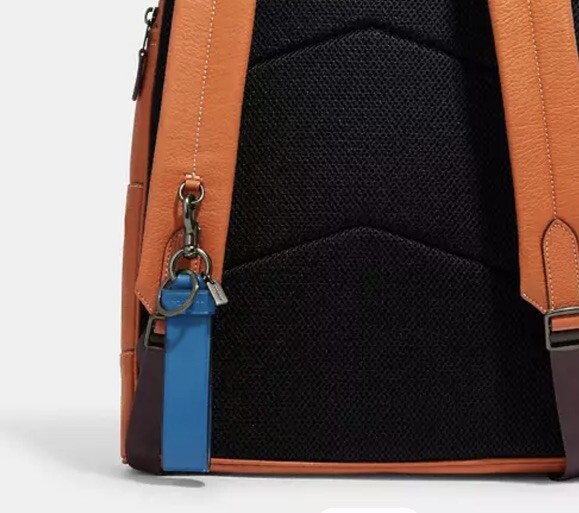 COACH Large Loop Key Fob Red Orange / Gunmetal NWT $80 SOLD OUT image 5