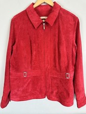 Christopher & Banks Women’s Long Sleeve Corduroy Red Full Zip-up Jacket Xl