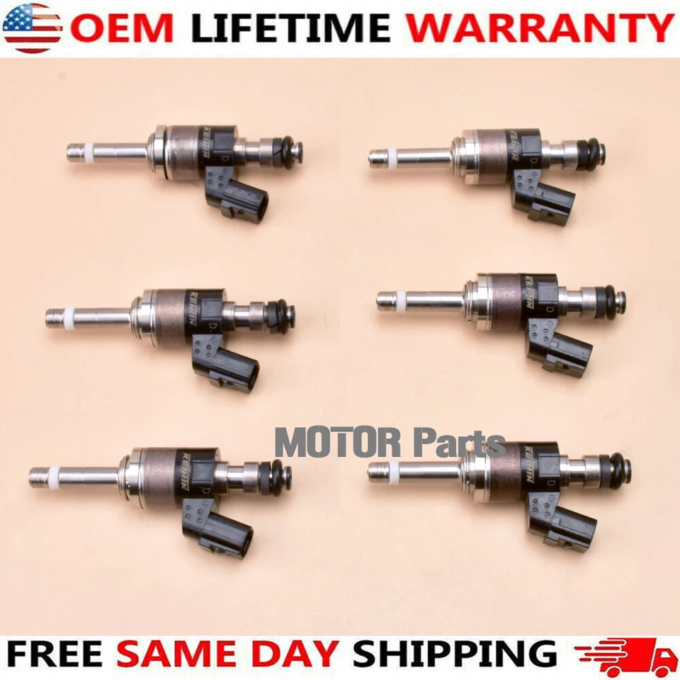 6pc OEM Genuine Fuel Injectors For Odyssey Pilot Ridgeline 3.5L V6 16010-RLV-315 Foto 4 de 4