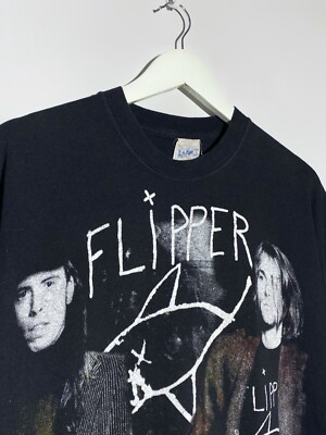 Vintage 1998 Nirvana Flipper Graphic Print Screen Stars Tag Vintage 1998 Nirvana Flipper Graphic Print Screen Stars Tag