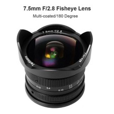 7artisans 7.5mm F2.8 Fisheye Lens for Sony E Mount Camera A6500 A6600 A7RII VG10