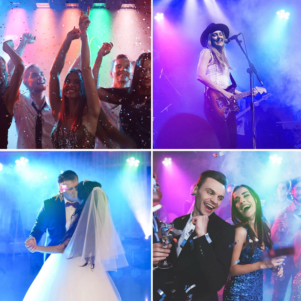 6X18W RGBWA+UV Wireless Par Light Rechargeable Battery DMX Stage Party DJ Show - Image 3 of 4