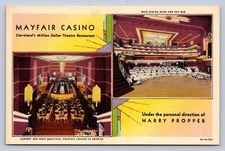 J97/ Cleveland Ohio Postcard Linen Mayfair Casino Theatre Propper 226