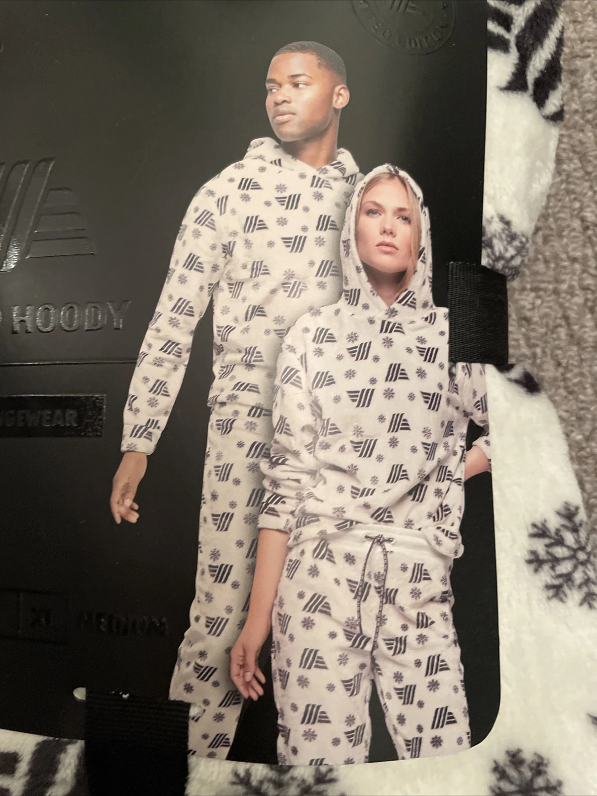 Maglione Aldi Mania Xmas Off White NUOVO Natale Felpa con Cappuccio Unisex Medium