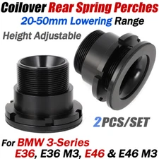 Coilover Rear Height Adjustable Spring Perches Kit For BMW E36, E46 & M3 - PAIR