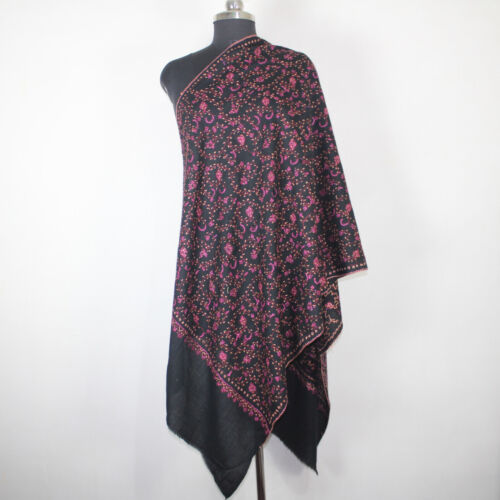 Bufanda de pashmina bordada de cachemira Sozni, estola de cachemira para mujer - Imagen 1 de 6