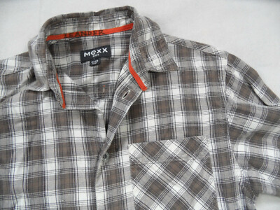 Chemise En Flanelle à Carreaux Marron Et Blanc MEXX Pour Enfant - Taille 122/128 - Occasion En Très Bon état