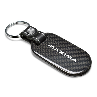for Nissan Maxima 100% Real Carbon Fiber 3 mm Thick Tag Style Key Chain Keychain