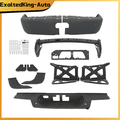 Complete Steel Rear Bumper Assembly w/Sensor Holes For Toyota Tundra 2014-2021