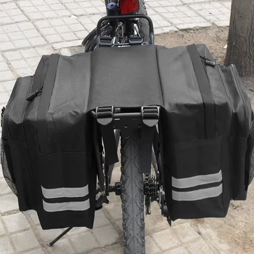 Doppel Fahrradtasche Satteltasche Gepäckträger wetterfest Transporttasche MTB DE - Bild 13 von 15