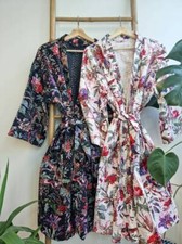 Floral handmade kantha jacket Japanese kimono style Bird kantha robe