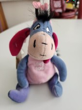 Walt Disney Eeyore Minnie Bean Bag Love Bug 8' Plush With Tag Blue And Pink