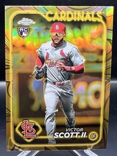 VICTOR SCOTT II 2024 Topps Chrome GILDED GOLD REFRACTOR ROOKIE RC /99 Cardinal