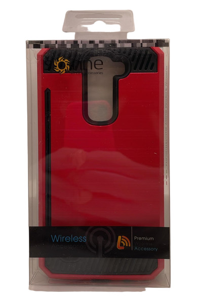 Sonne Premium HüLle FüR LG Tribute 5 Schwarz/Rot Tpu/Polycarbonat-image