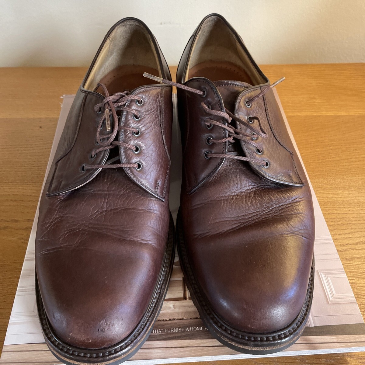 Faconnable Brown Leather Derby Shoes with Perforated Toe TLB Mallorca | Men main image 2