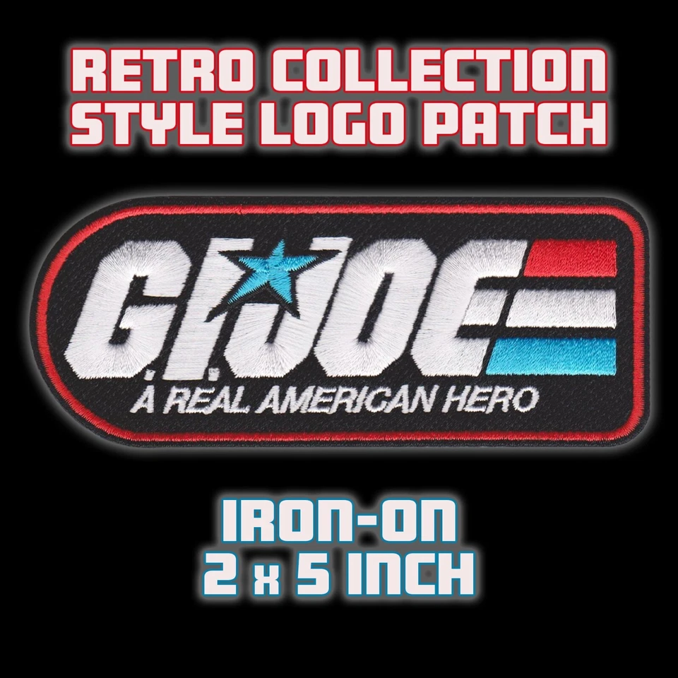 GI JOE Hasbro style logo iron-on patch set of 2 RETRO and COBRA H.I.S.S. HasLab - Image 4 of 4