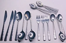Rogers Stainless Flatware Set 25 Pcs Rimmed Edge