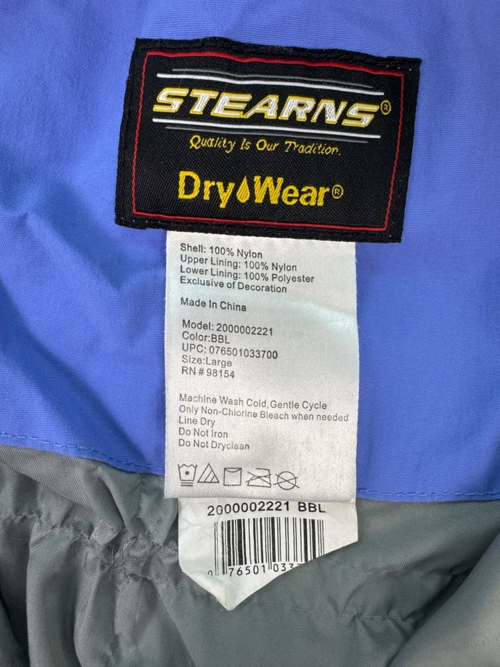 Chaqueta Stearns para mujer grande ropa seca con capucha cremallera completa rompevientos nailon abrigo de lluvia Foto 3 de 4