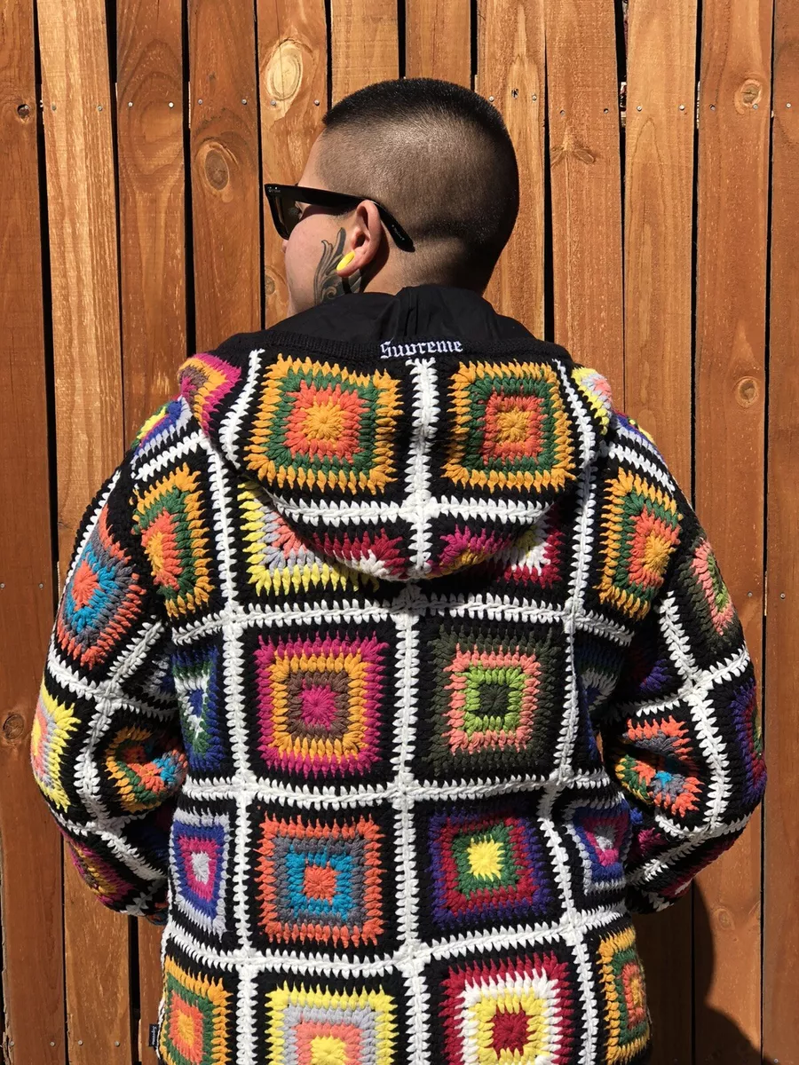 New Supreme Crochet Zip Up Sweater Jacket | eBay