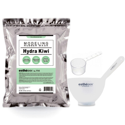 estheSKIN No.114 Hydra Kiwi Modeling Mask Powder with 3pcs Mixing Bowl Set