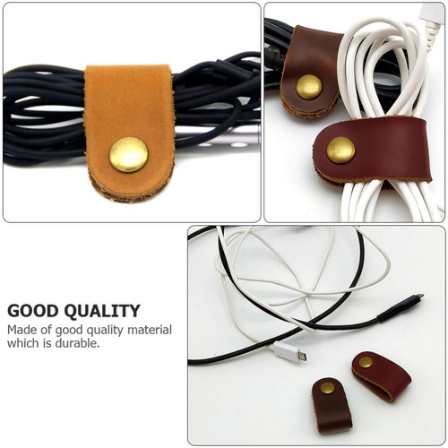 24 Pcs USB Cable Lederwickler Kabelhalter Für Ladekabel Kabelorganisatoren - 第 9/12 張圖片