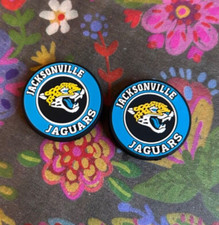 2 Pce JACKSONVILLE Football Team Silicone Focal Beads DIY Jewelry Beadable Pens