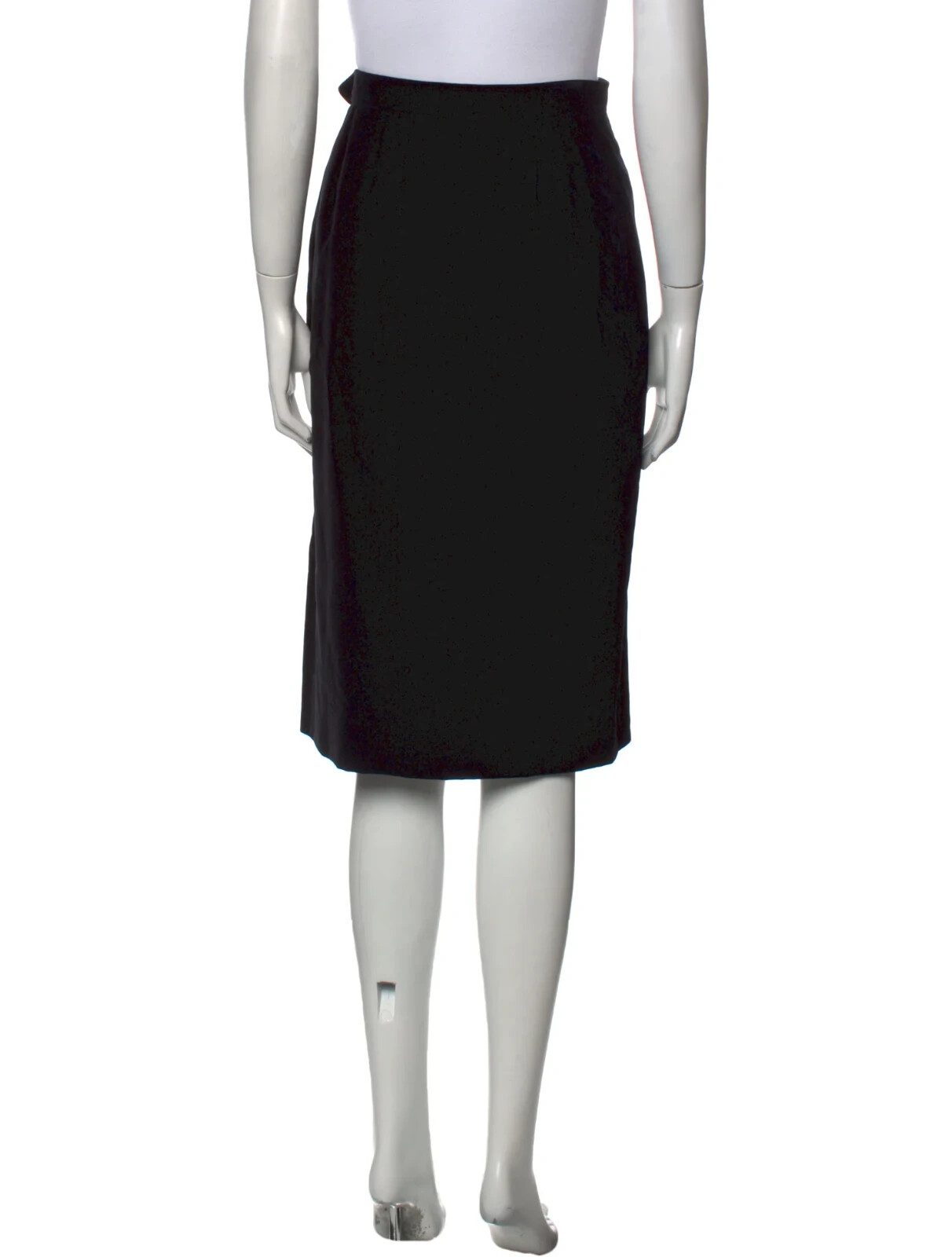 Gonna a matita Saint Laurent YSL nera lunghezza ginocchio velluto taglia S vintage