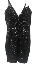 HOMECOMING, PROM, COCKTAIL DRESS-Fashion Nova-Sz. S-Black and Sequin Dress