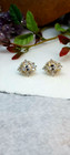 CN STERLING Crystal 6.00ct Oval  Baguette Earrings Omega back 8.7gr J4254OS — photo 2