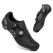 Flat Pedal Shoes Men's Cycling Shoes White Outdoor Shoes Road Bike Shoes SPD