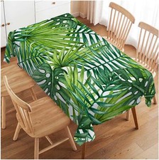 Swono Tropical Palm Leaves Tablecloths 52x70 Inch,