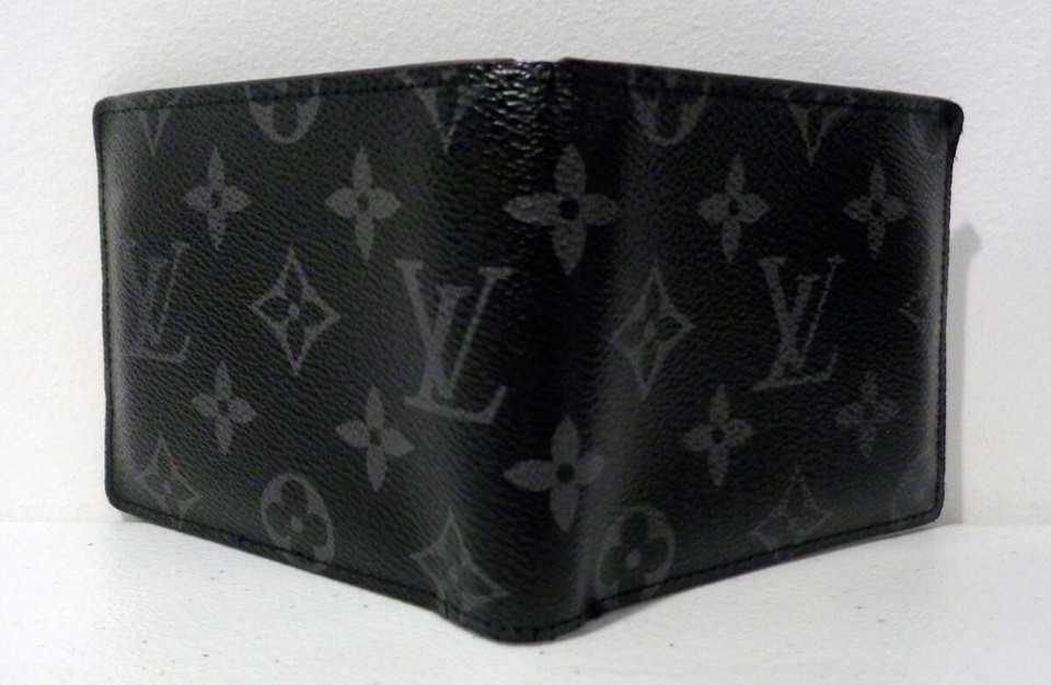 Louis Vuitton Mens Wallet Black with Cloth Case 100 Authentic eBay