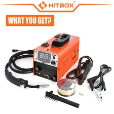 HITBOX 3 IN 1 MIG WELDER MMA DC 200A GASLESS IGBT 110V INVERTER MIG WELDING TOOL