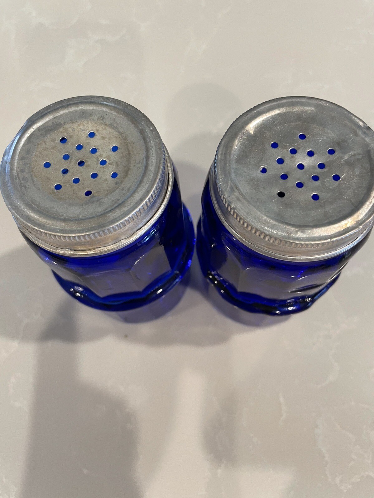 Pair of Hoosier Cobalt Blue Glass Spice Jar with Lid Repo? eBay