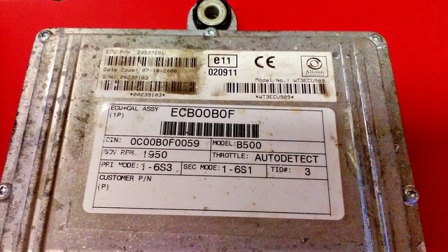 ALLISON ECU WTEC 3 TRANSMISSION 29541151 29537291 29538352 6 MONTH
