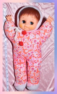 20" Vintage Japan Showa Retro Baby Beans Jenny Licca Vinyl Face Cuddle Doll - Image 1 of 4