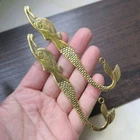 5 Stück Antik Gold Mit Öse Metall Lesezeichen - Meerjungfrau Prägung 12cm