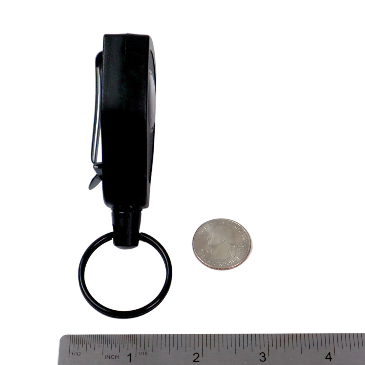 2 - Heavy Duty 48" Retractable Key Chain Badge Reels w/ Kevlar&reg; Cord & Belt Clip