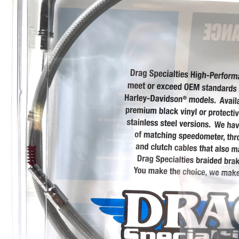 Кабель холостого хода Drag Specialties 41,5 дюйма альтернативная длина плетеный Harley 96-07 - Изображение 4 из 4