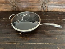 HexClad Hybrid Nonstick Wok 12" - Stay-Cool Handle & Dishwasher Safe