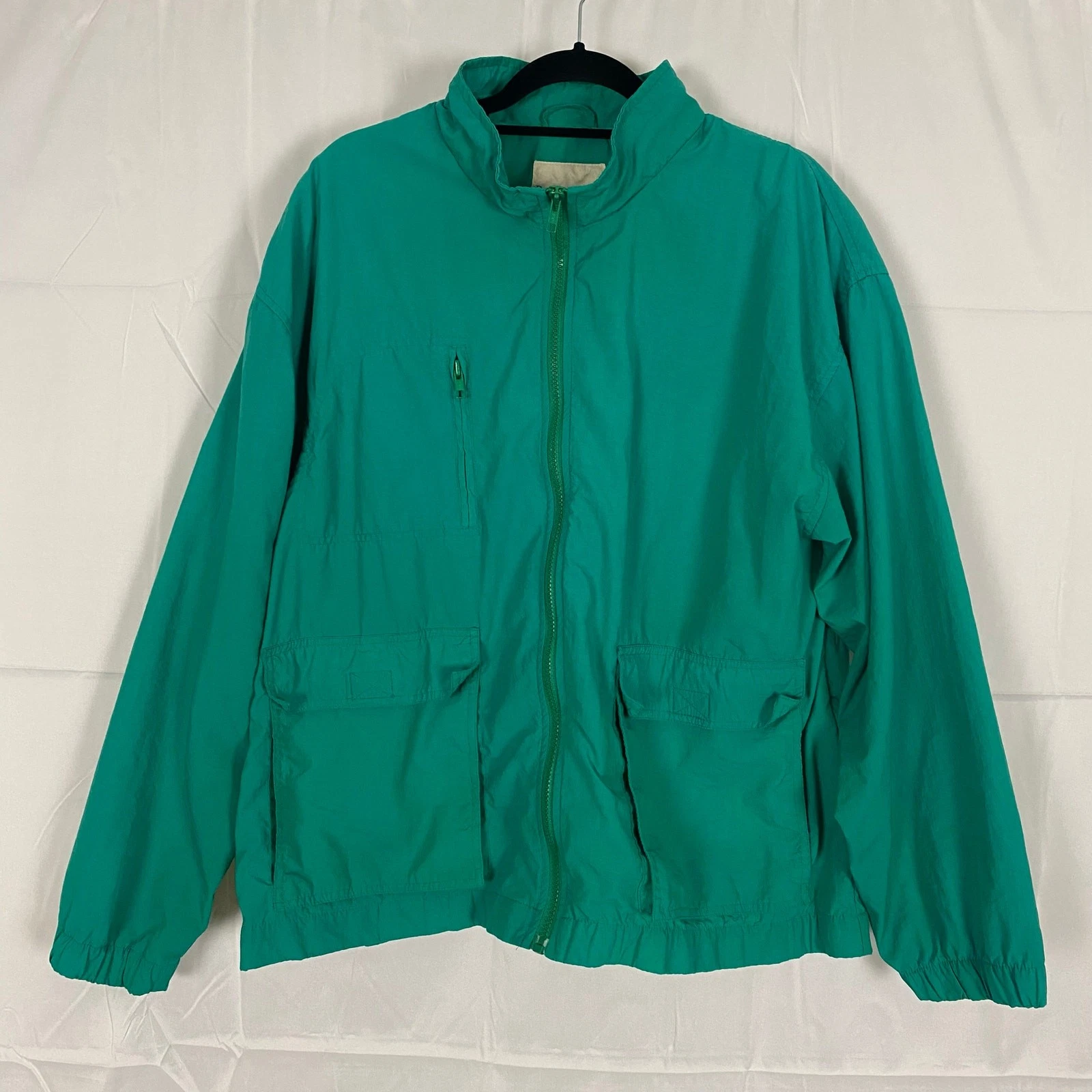 Boundary Waters Vintage, Minnesota Teal Nylon Windbreaker Jacket XL, Gorpcore