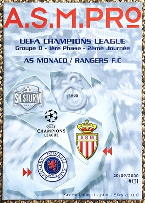 Monaco v Rangers - Champions League, Spiel 2 - 20. September 2000
