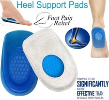 Heel Pain Relief Plantar Fasciitis Cushion Gel Support Insoles Shoe Pad Cushion