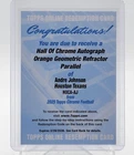 2025 Topps Chrome Andre Johnson Hall Of Chrome Autographs (RAW)