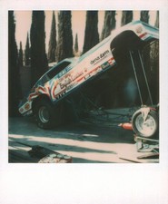Old Vintage Photo COLOR POLAROID DRAG RACING NAVY PLYMOUTH DUSTER FUNNY CAR