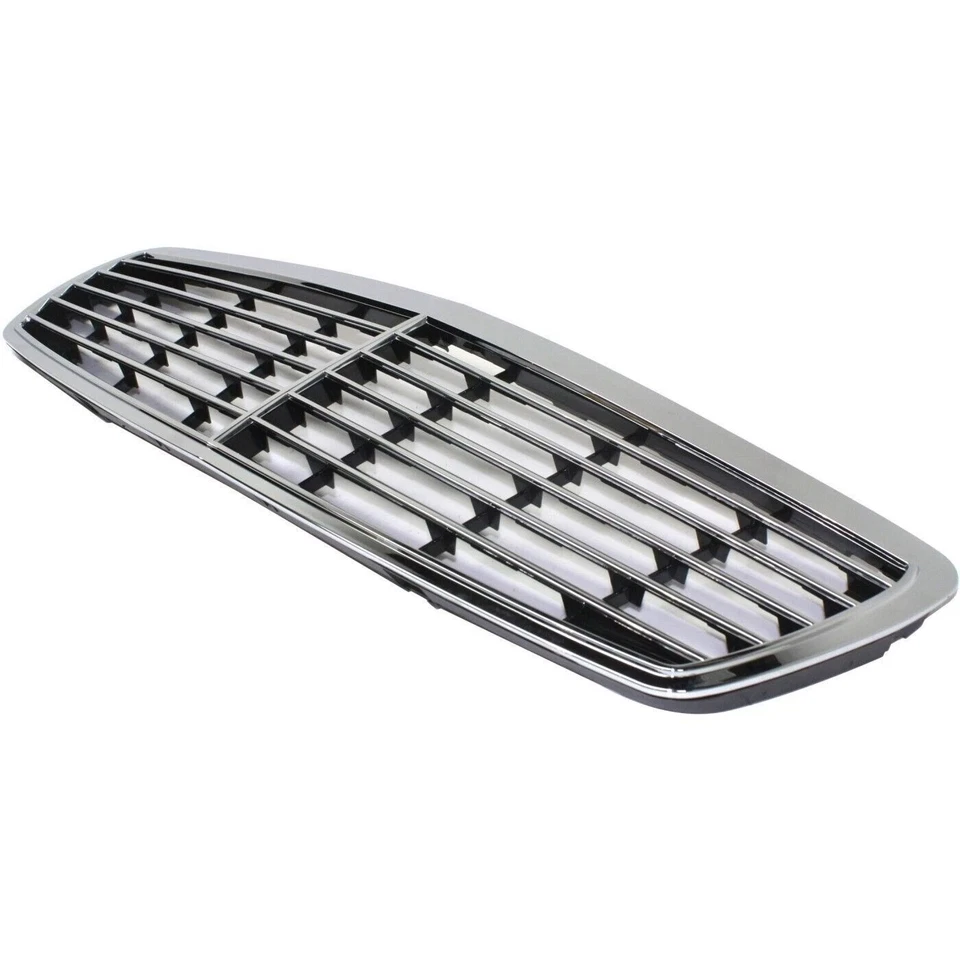 New For 2000-2002 Grille Mercedes-Benz E320 E430 E55 AMG Chrome Shell with Black Foto 3 de 4