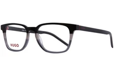 Hugo Boss HG-1130 08A Eyeglasses Men's Black/Grey Full Rim Rectangle Shape 52mm