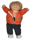 Vintage Cabbage Patch Kids Doll With Blue Eyes Orange Jacket Denim Jeans