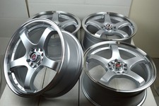 Juego de 4 llantas nuevas DDR Fuzion 18x8 5x100/114,3 35 mm desplazadas plateadas 18"