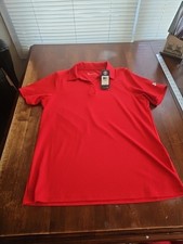 Under Armour Women s M Tech Polo Shirt Loose Fit Athletic Heat Gear Red New